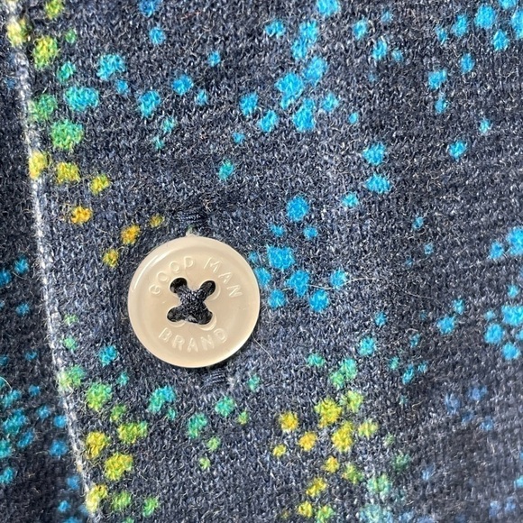 good man brand 100% cotton short sleeve button down print M N261 - Picture 5 of 11